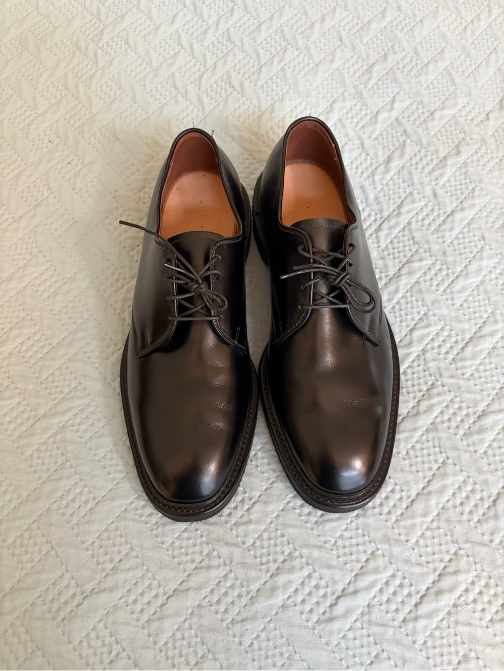 Allen Edmonds Black Leather Derby Shoes 9E